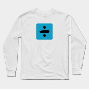 Mathmatics blue divide symbol Long Sleeve T-Shirt